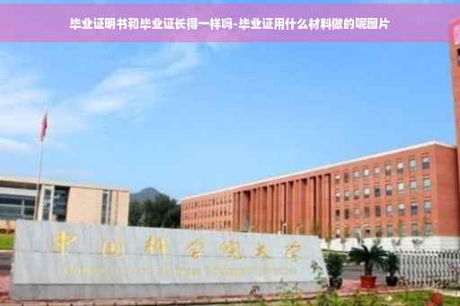 毕业证明书和毕业证长得一样吗-毕业证用什么材料做的呢图片