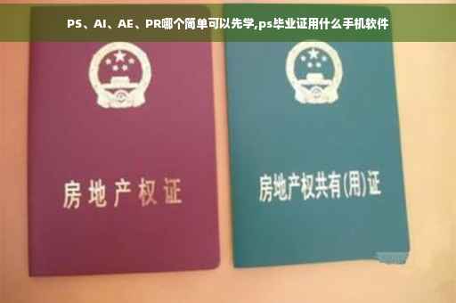 PS、AI、AE、PR哪个简单可以先学,ps毕业证用什么手机软件