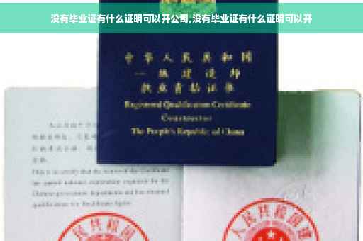 没有毕业证有什么证明可以开公司,没有毕业证有什么证明可以开