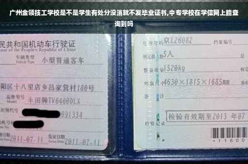 广州金领技工学校是不是学生有处分没消就不发毕业证书,中专学校在学信网上能查询到吗