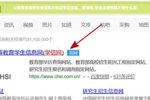 公司要求提供毕业证照片验证学历信息，靠谱吗,毕业证提供照片有什么用