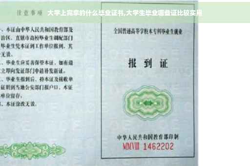 大学上完拿的什么毕业证书,大学生毕业哪些证比较实用