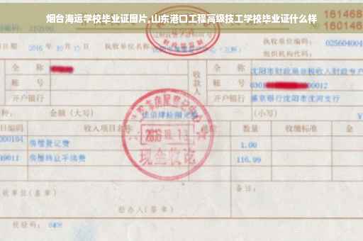 烟台海运学校毕业证图片,山东港口工程高级技工学校毕业证什么样