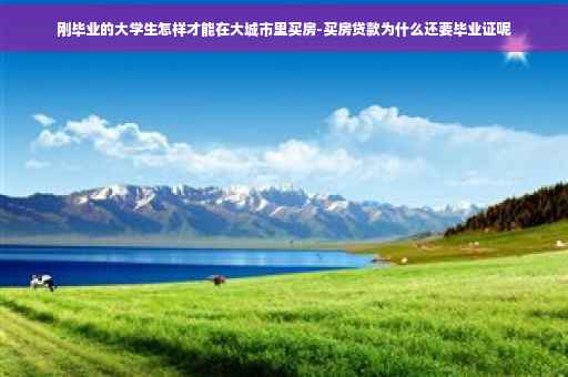 刚毕业的大学生怎样才能在大城市里买房-买房贷款为什么还要毕业证呢