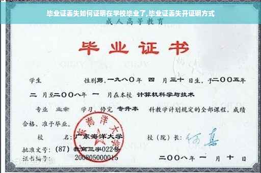 毕业证丢失如何证明在学校毕业了,毕业证丢失开证明方式
