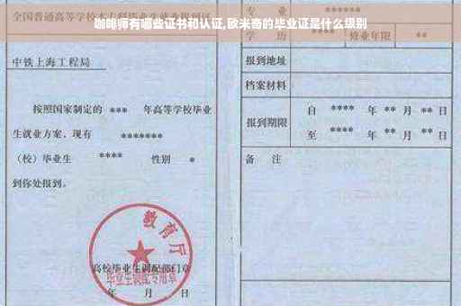 咖啡师有哪些证书和认证,欧米奇的毕业证是什么级别