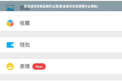 职业证书毕业证有什么用(职业证书毕业证有什么用处)