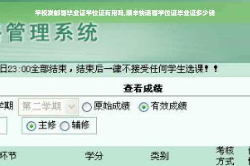 学校发邮寄毕业证学位证有用吗,顺丰快递寄学位证毕业证多少钱