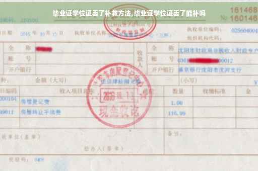 毕业证学位证丢了补救方法,毕业证学位证丢了能补吗