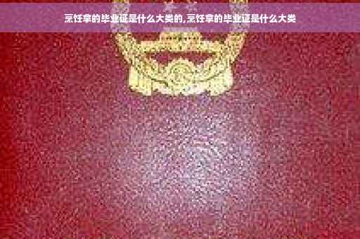 烹饪拿的毕业证是什么大类的,烹饪拿的毕业证是什么大类