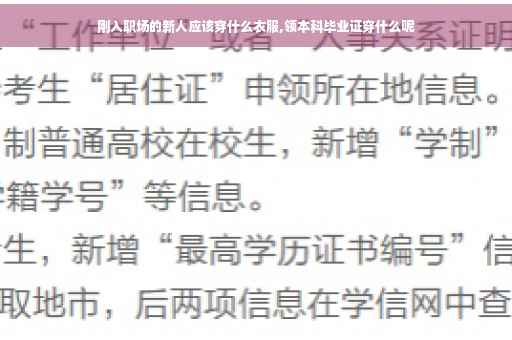刚入职场的新人应该穿什么衣服,领本科毕业证穿什么呢