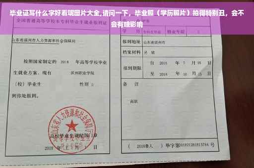 毕业证写什么字好看呢图片大全,请问一下，毕业照（学历照片）拍得特别丑，会不会有啥影响