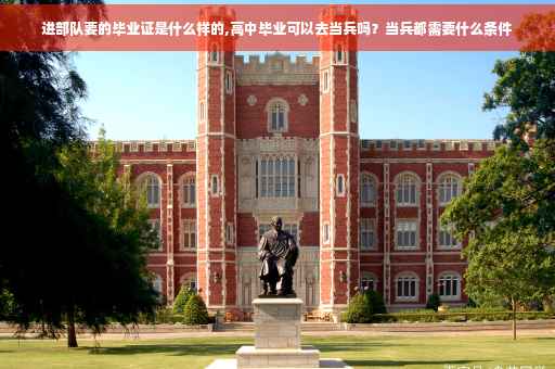 进部队要的毕业证是什么样的,高中毕业可以去当兵吗？当兵都需要什么条件