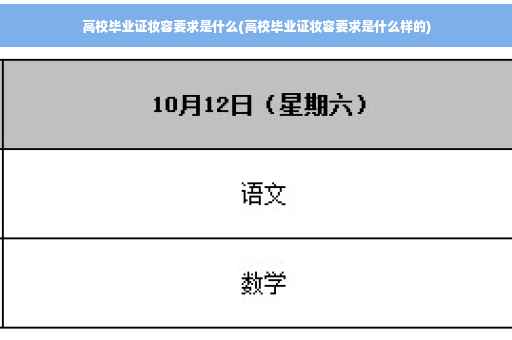 高校毕业证妆容要求是什么(高校毕业证妆容要求是什么样的)
