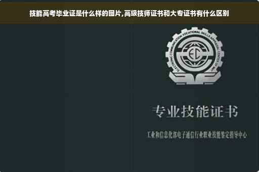 技能高考毕业证是什么样的图片,高级技师证书和大专证书有什么区别