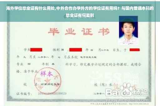 海外学位毕业证有什么用处,中外合作办学外方的学位证有用吗?与国内普通本科的毕业证有何差别 海外学位毕业证有什么用处,中外合作办学外方的学位证有用吗?与国内普通本科的毕业证有何差别