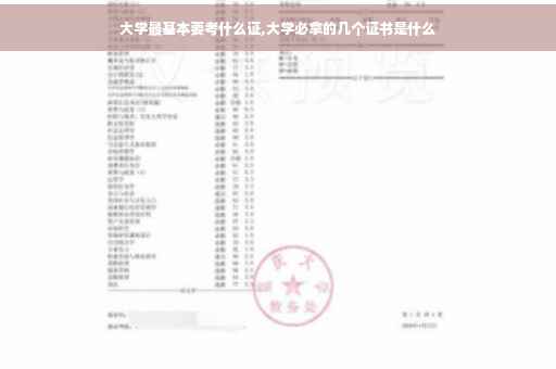 大学最基本要考什么证,大学必拿的几个证书是什么 大学最基本要考什么证,大学必拿的几个证书是什么