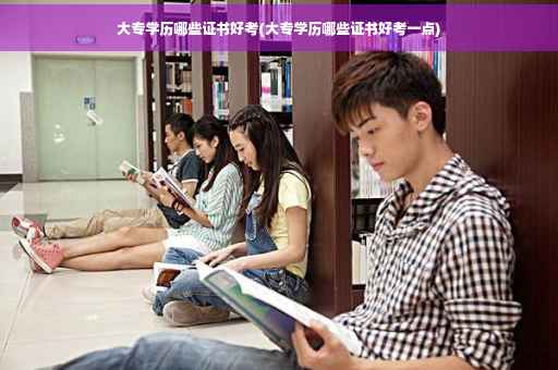 大专学历哪些证书好考(大专学历哪些证书好考一点)
