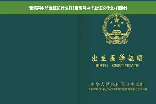 普集高中毕业证长什么样(普集高中毕业证长什么样图片)