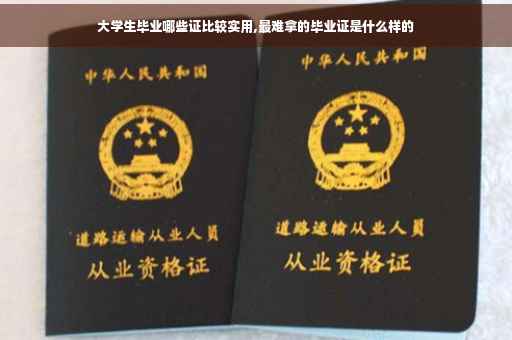 大学生毕业哪些证比较实用,最难拿的毕业证是什么样的