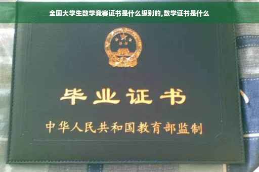 全国大学生数学竞赛证书是什么级别的,数学证书是什么