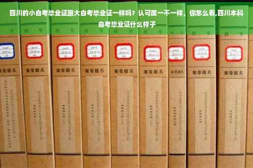 四川的小自考毕业证跟大自考毕业证一样吗？认可度一不一样，你怎么看,四川本科自考毕业证什么样子