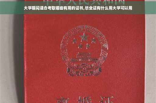 大学期间适合考取哪些有用的证书,毕业证有什么用大学可以用