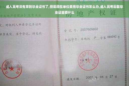 成人高考没有拿到毕业证书了,但是现在单位要用毕业证书怎么办,成人高考后取毕业证需要什么