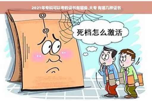 2021年专科可以考的证书有哪些,大专 有哪几种证书