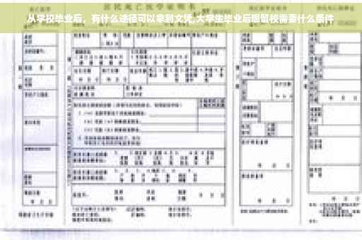 从学校毕业后，有什么途径可以拿到文凭,大学生毕业后想留校需要什么条件