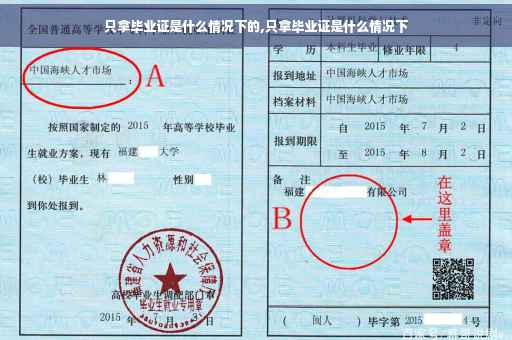 只拿毕业证是什么情况下的,只拿毕业证是什么情况下
