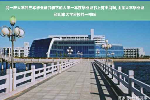同一所大学的三本毕业证书和它的大学一本在毕业证书上有不同吗,山东大学毕业证和山东大学分校的一样吗