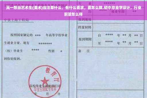 高一想当艺术生(美术)应注意什么，有什么要求，要怎么做,初中毕业学设计，行业前景怎么样
