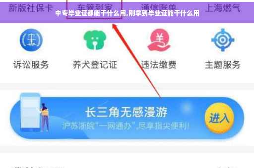 中专毕业证都能干什么用,刚拿到毕业证能干什么用
