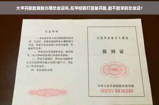 大学开除能重新办理毕业证吗,在学校因打架被开除,能不能拿到毕业证? 大学开除能重新办理毕业证吗,在学校因打架被开除,能不能拿到毕业证?