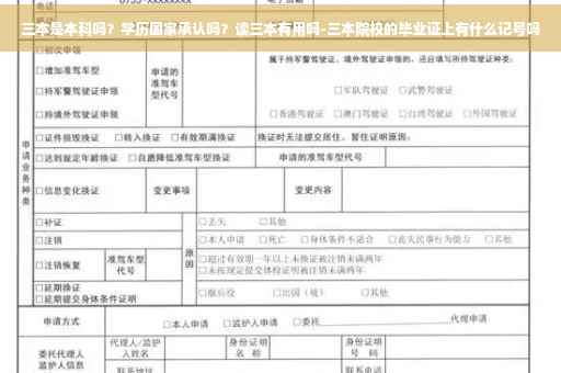 三本是本科吗？学历国家承认吗？读三本有用吗-三本院校的毕业证上有什么记号吗