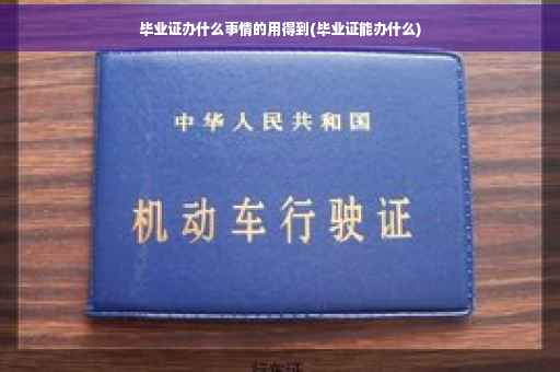 毕业证办什么事情的用得到(毕业证能办什么)