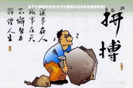 关于计算机的证书(关于计算机的证书含金量排名榜)