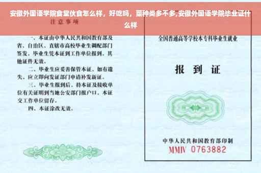 安徽外国语学院食堂伙食怎么样，好吃吗，菜种类多不多,安徽外国语学院毕业证什么样