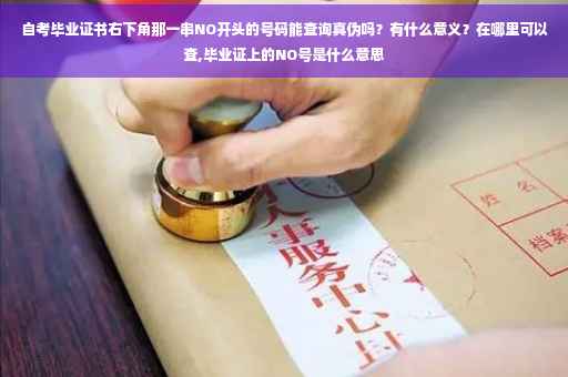 自考毕业证书右下角那一串NO开头的号码能查询真伪吗？有什么意义？在哪里可以查,毕业证上的NO号是什么意思