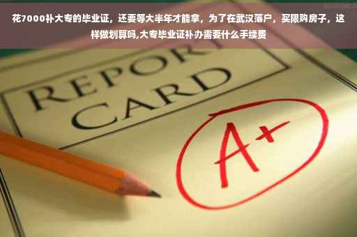 花7000补大专的毕业证，还要等大半年才能拿，为了在武汉落户，买限购房子，这样做划算吗,大专毕业证补办需要什么手续费