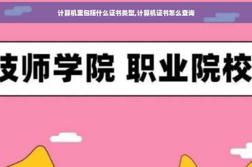 计算机里包括什么证书类型,计算机证书怎么查询