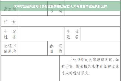 大专毕业证外皮为什么有蓝色的和红色之分,大专生的毕业证长什么样