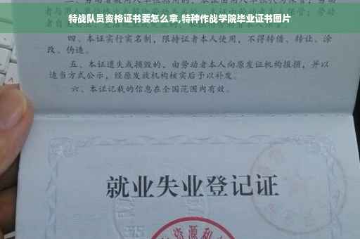 特战队员资格证书要怎么拿,特种作战学院毕业证书图片