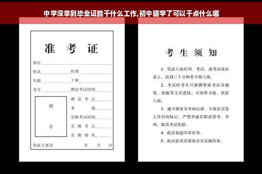 中学没拿到毕业证能干什么工作,初中辍学了可以干点什么哪