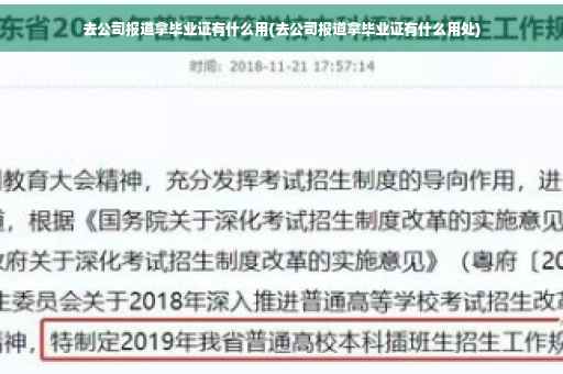 去公司报道拿毕业证有什么用(去公司报道拿毕业证有什么用处)