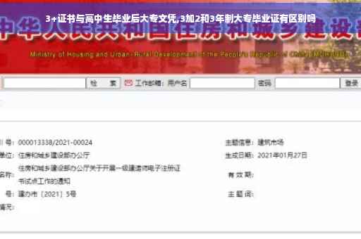 3+证书与高中生毕业后大专文凭,3加2和3年制大专毕业证有区别吗