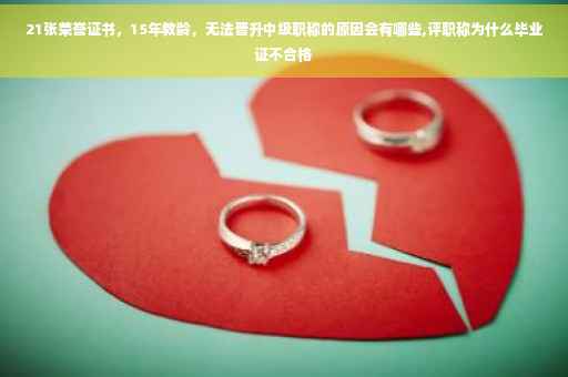 21张荣誉证书，15年教龄，无法晋升中级职称的原因会有哪些,评职称为什么毕业证不合格