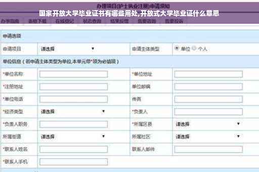 国家开放大学毕业证书有哪些用处,开放式大学毕业证什么意思