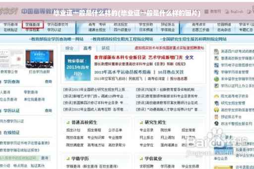 毕业证一般是什么样的(毕业证一般是什么样的图片)